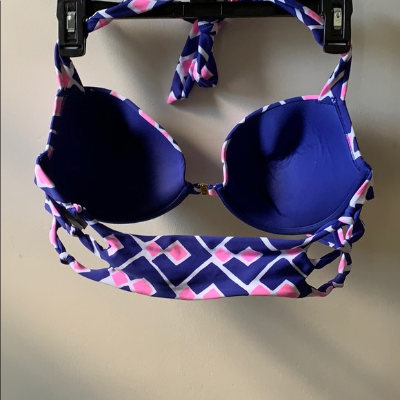 Purple Pattern AERIE Bikini Top - Picture 2 of 4